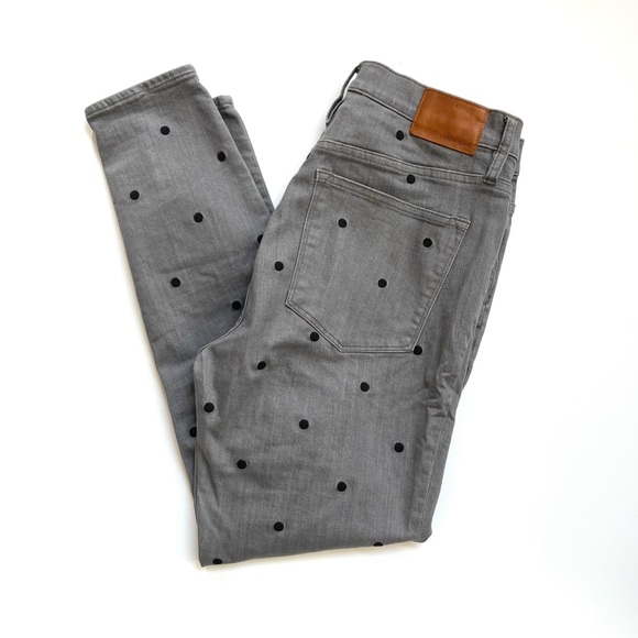 J. Crew High Rise Toothpick Polka Dot Jeans - Picture 2 of 8